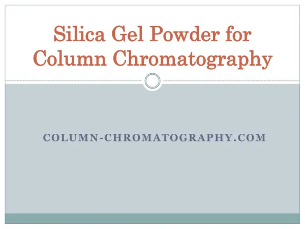 Silica Gel Powder for Column Chromatography