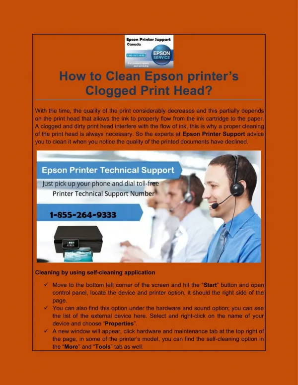 How to Clean Epson printerâ€™s Clogged Print Head?
