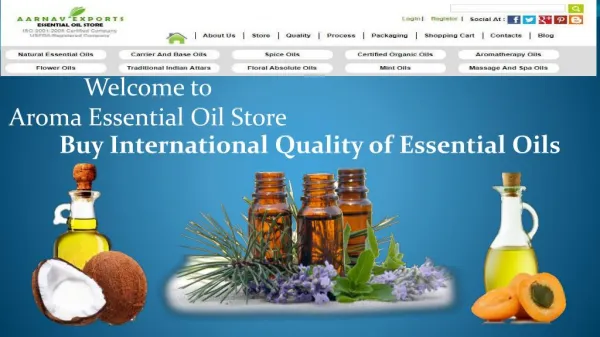 Buy International Quality of Essential Oils @ Aroma Essential oil Store