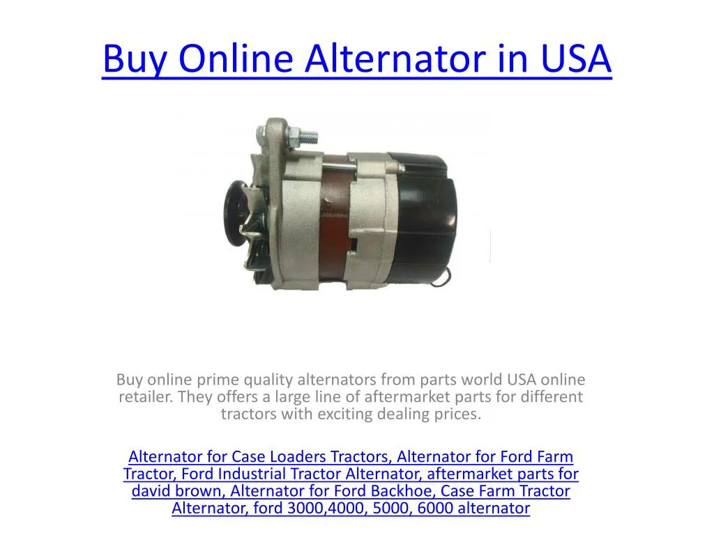 buy online alternator in usa