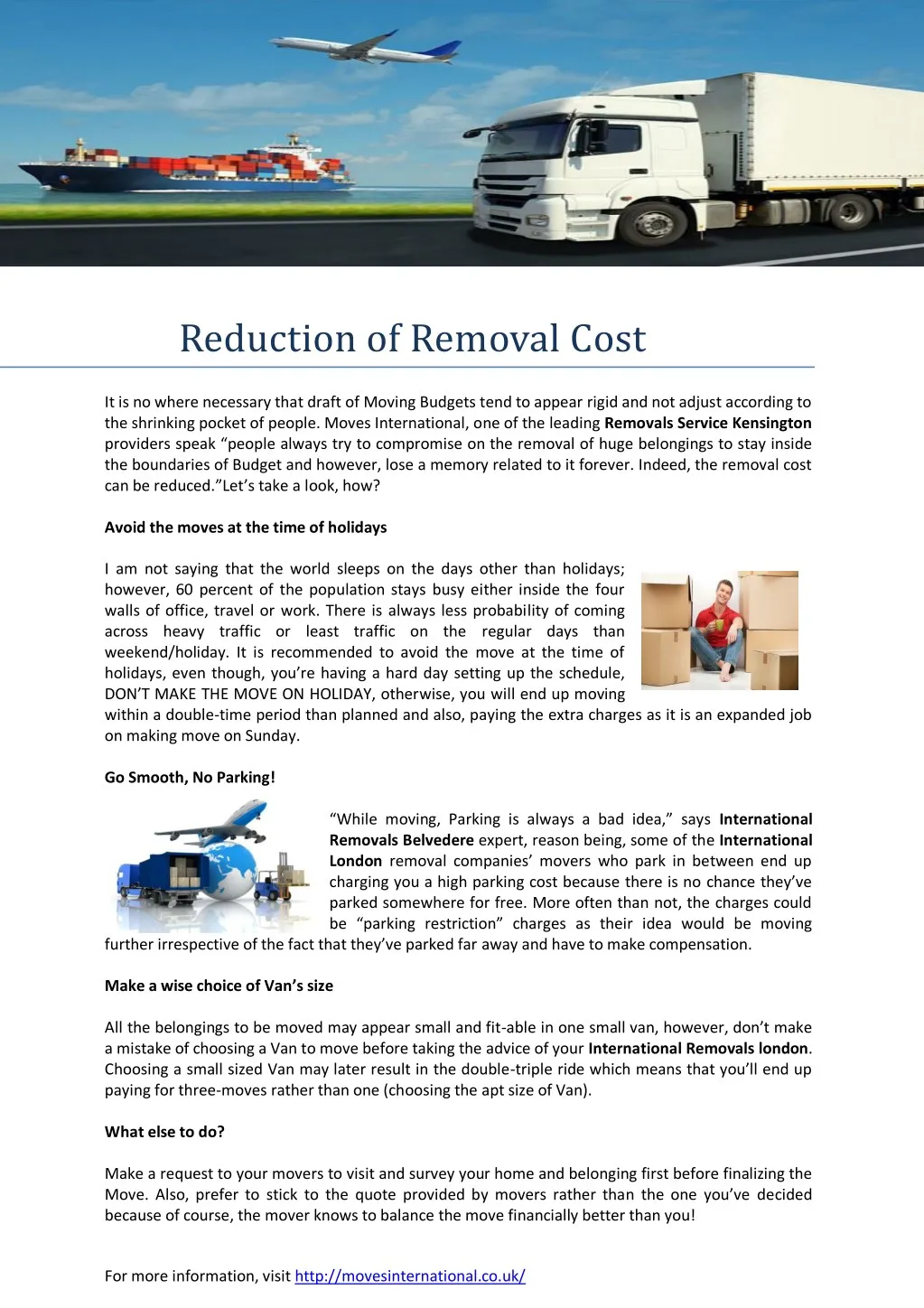 reduction of removal cost