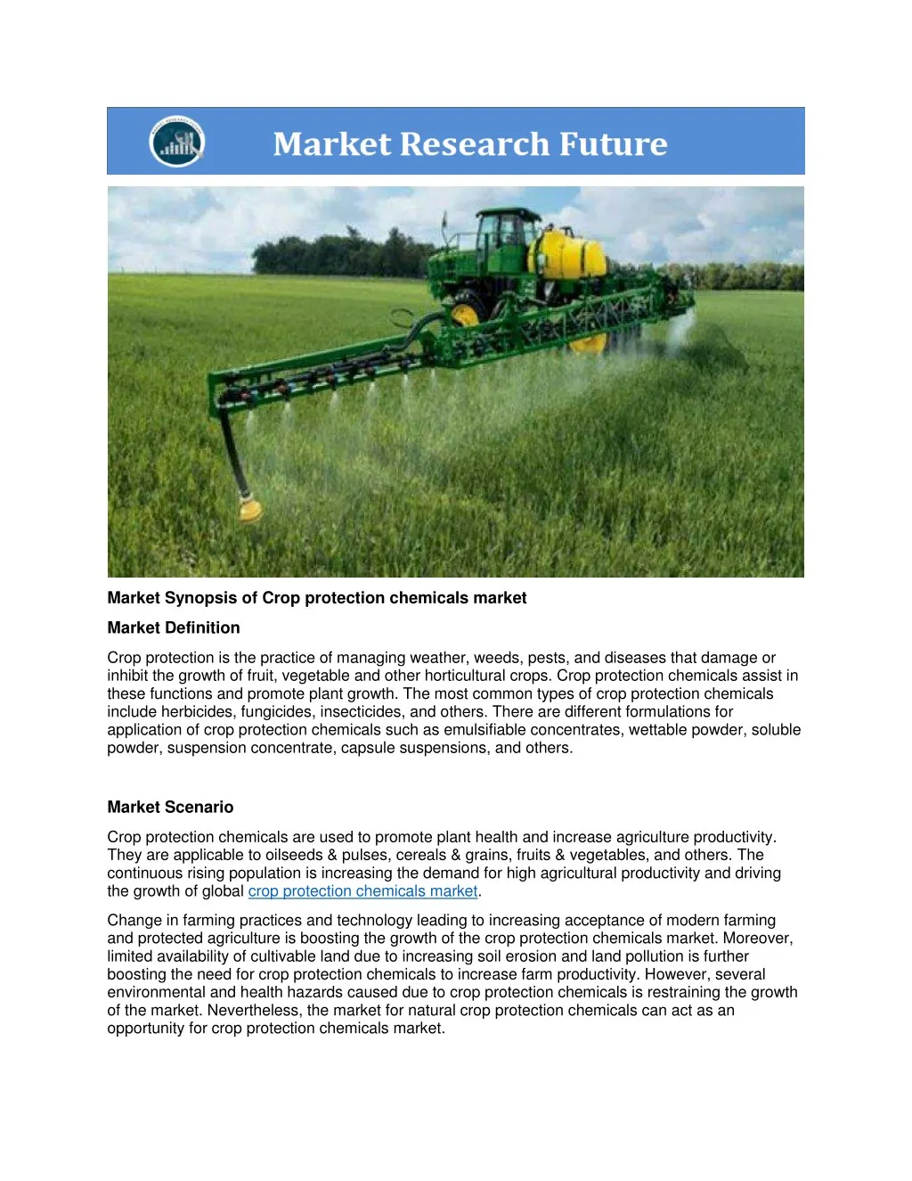 market synopsis of crop protection chemicals