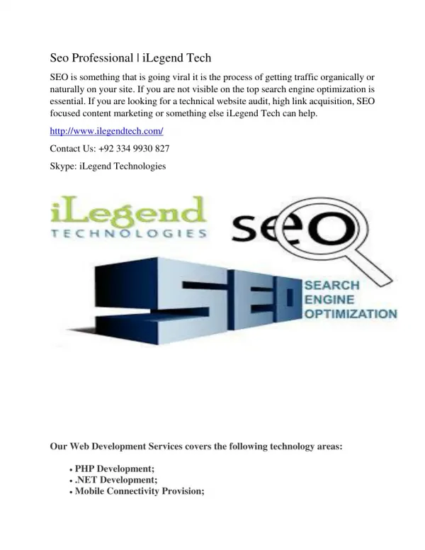 Seo Professional | iLegend Tech