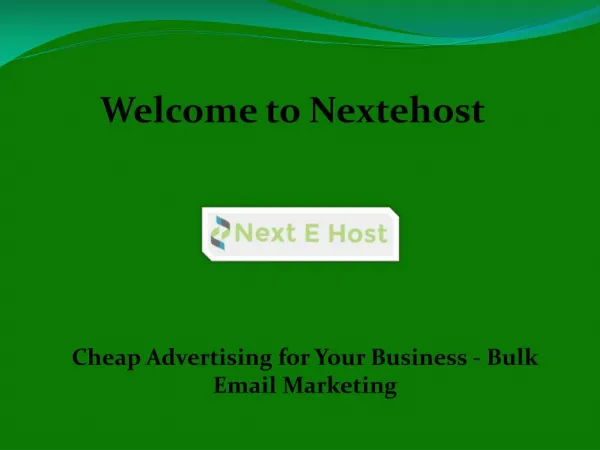 bulk email marketing service, email marketing service provider - nextehost.com