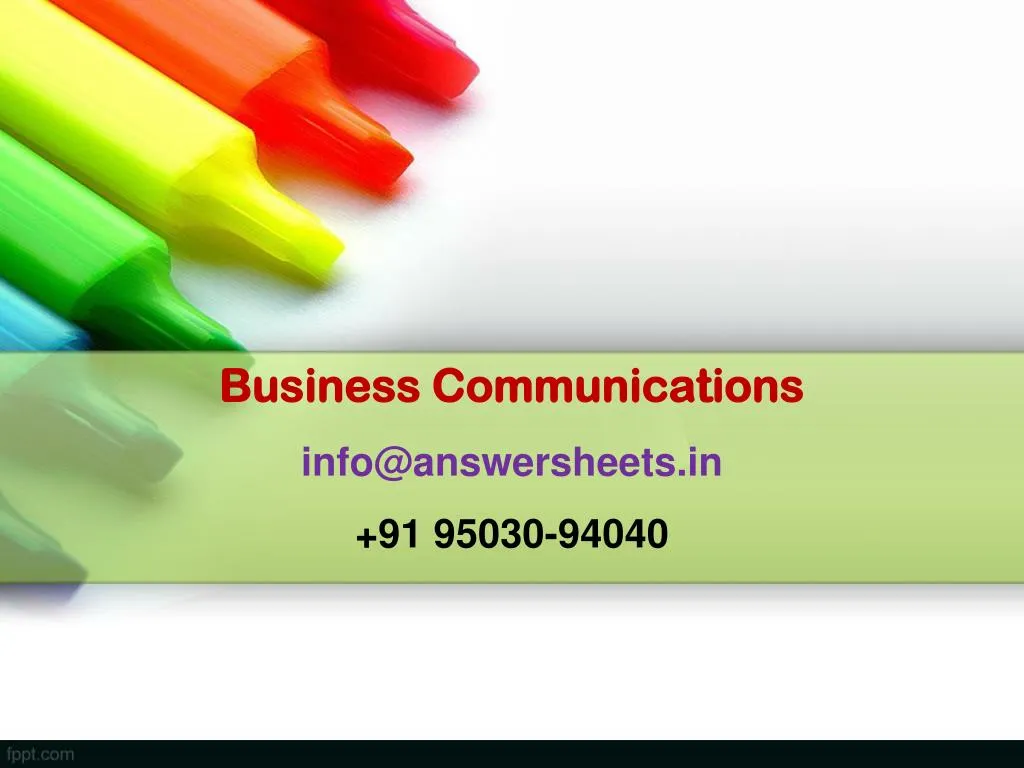 business communications info@answersheets in 91 95030 94040