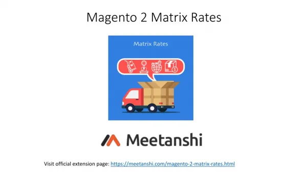 Magento 2 Matrix Rates