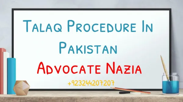 Rules Of Talaq Procedure In Pakistan