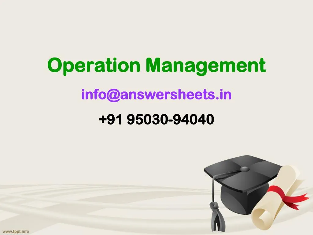 operation management info@answersheets in 91 95030 94040