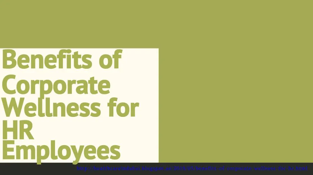 benefits of corporate wellness for hr