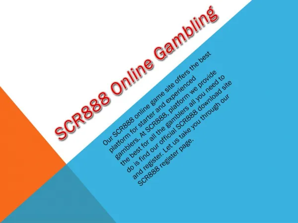 SCR888 Online Game offers an excellent welcoming bonus to clients.