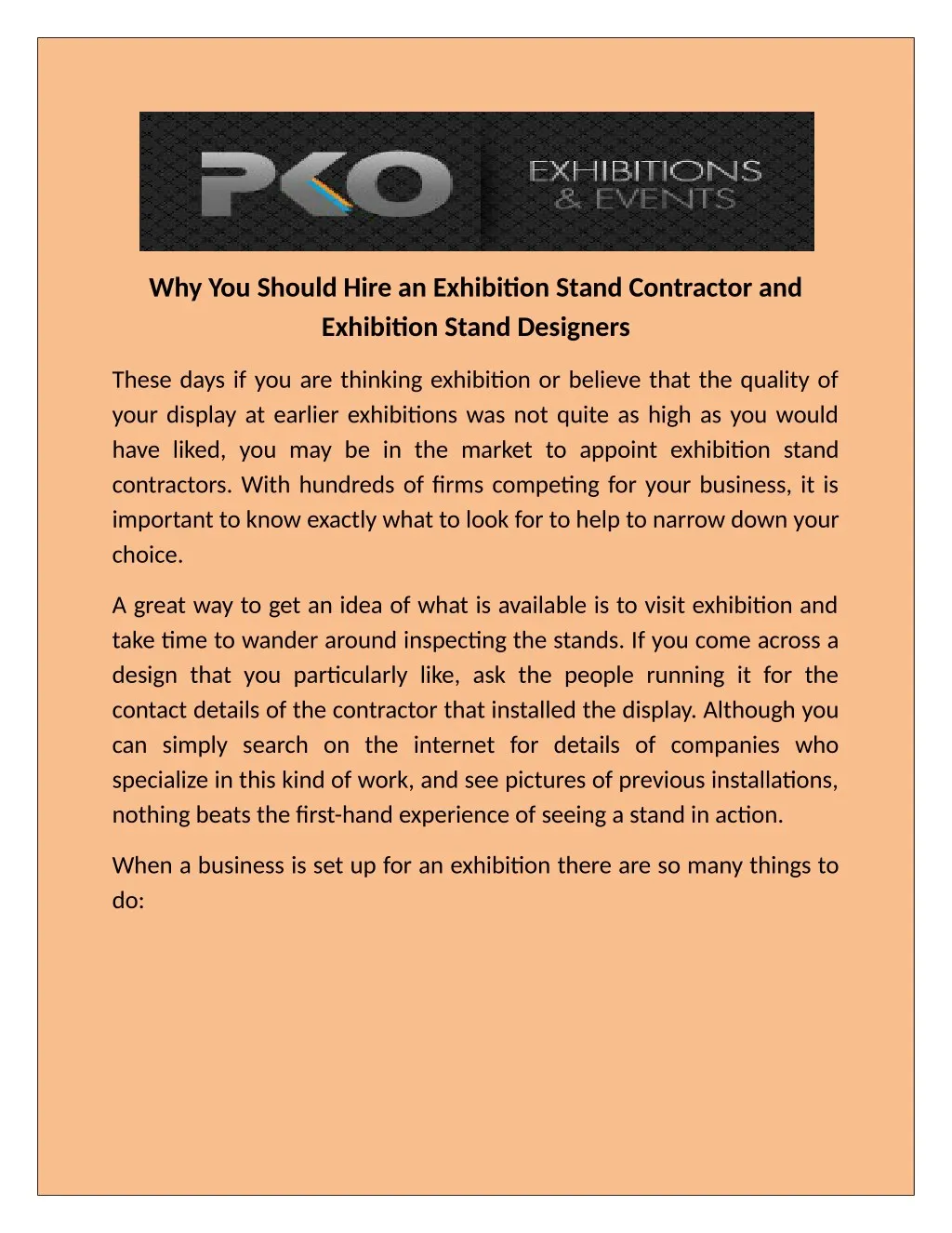 why you should hire an exhibition stand