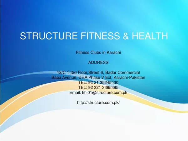 Fitness Clubs in Karachi