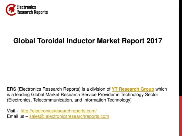 Global Toroidal Inductor Market Report 2017