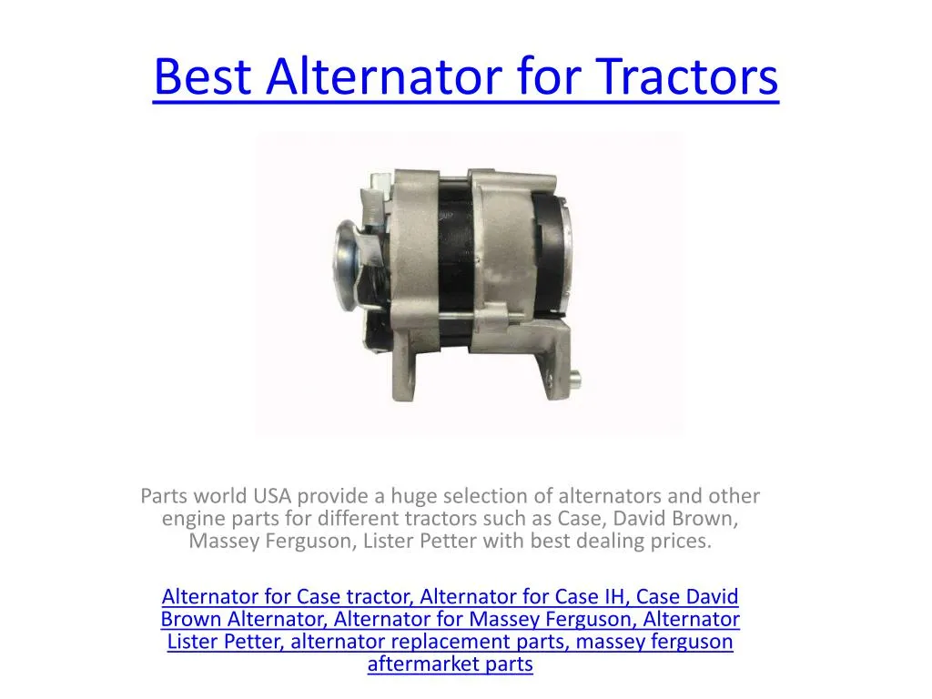 best alternator for tractors