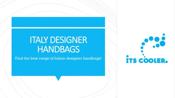 Italy Designer Handbags Online