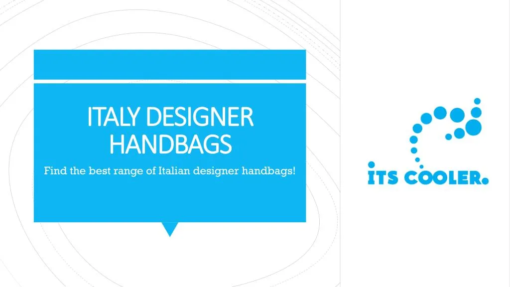 italy designer handbags