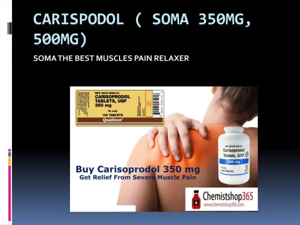 carisoprodol 350 mg- remove all pain sensations