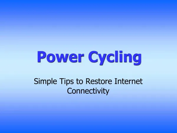 Power Cycling
