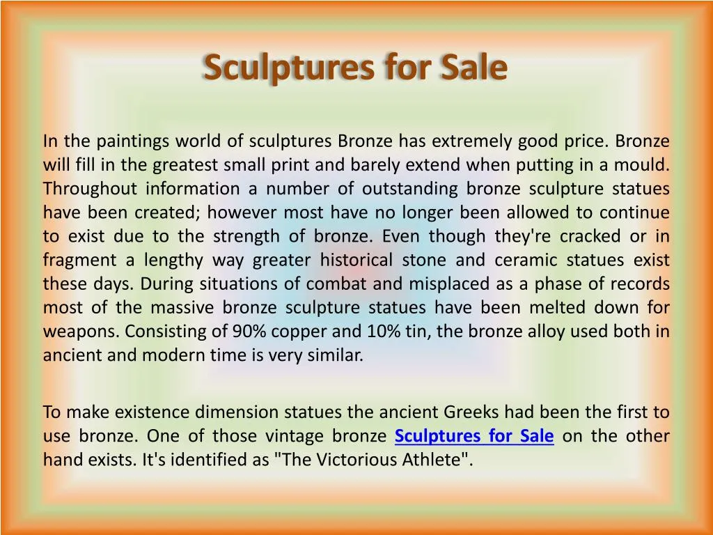 sculptures for sale