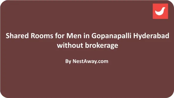 Rooms on rent for Men in Gopanapalli Hyderabad
