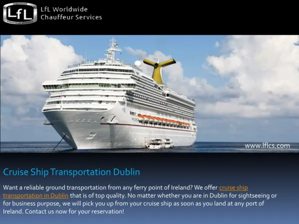 Cruise Ship Transportation in Dublin