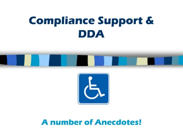 Compliance Support DDA
