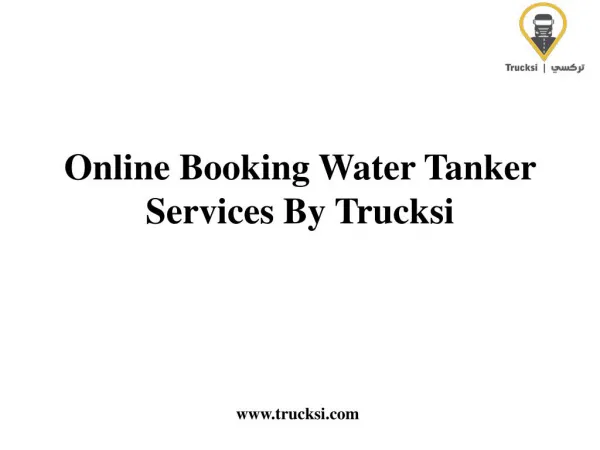 Online Booking Water Tank Services
