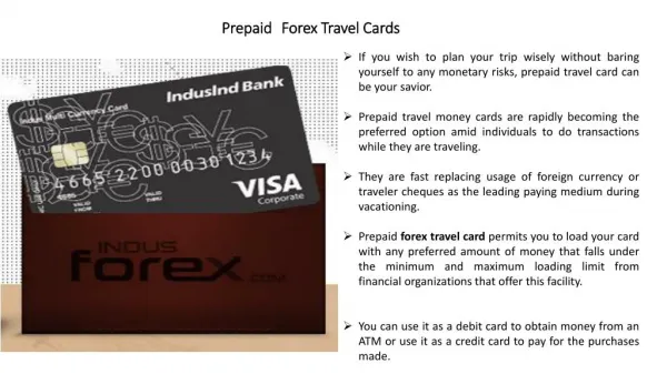 Buy Prepaid Forex Travel Cards And Enjoy Your Trip To The Fullest!
