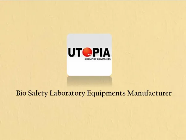 Bsc, Bio-Safety Laboratory Equipments
