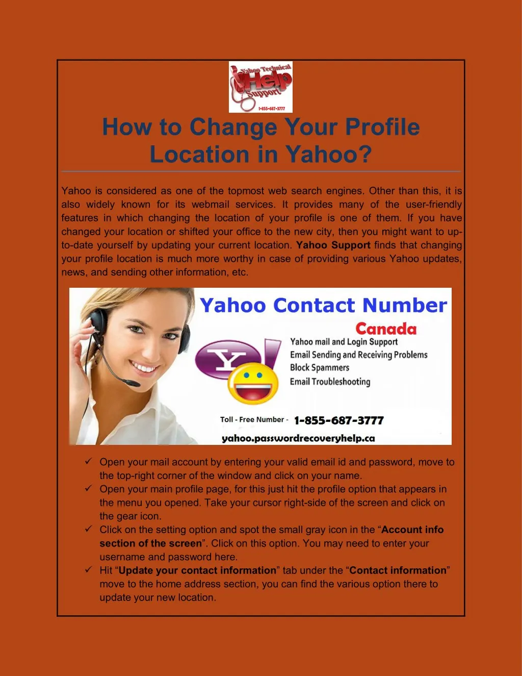 how to change your profile location in yahoo