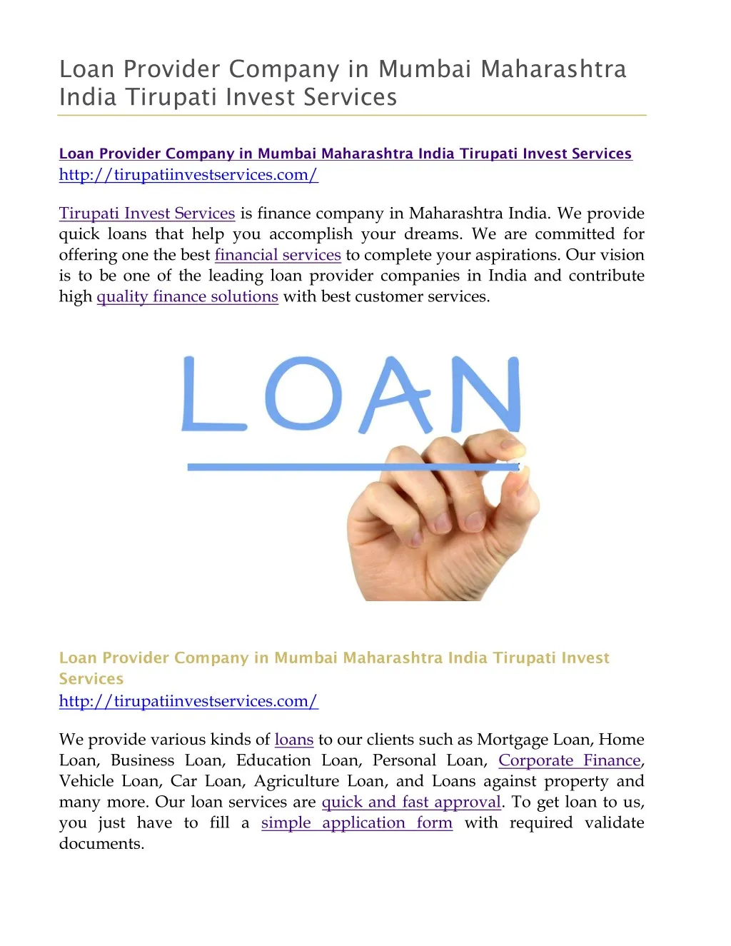 loan provider company in mumbai maharashtra india