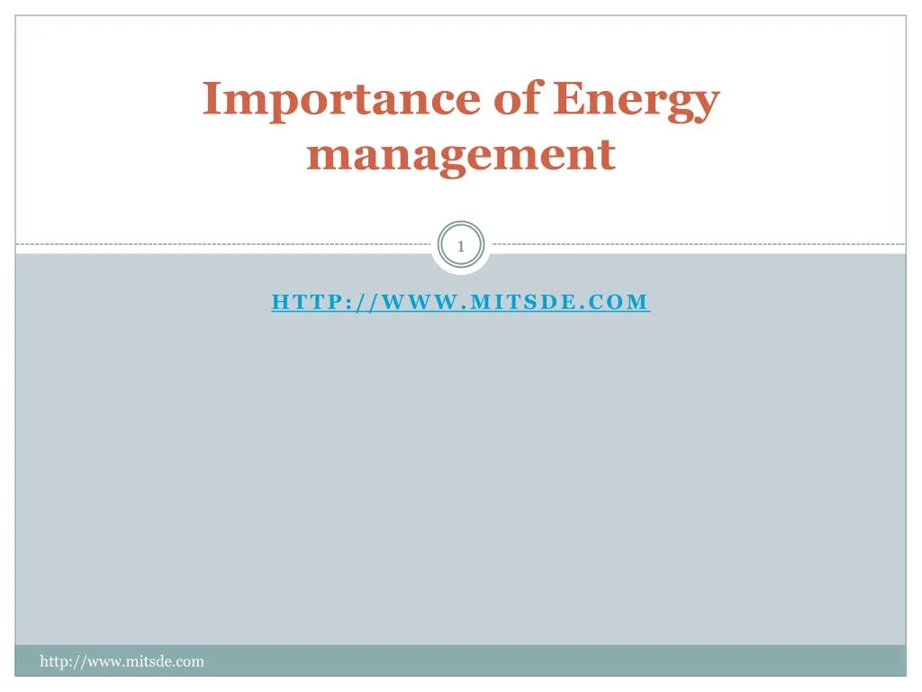 importance of energy management