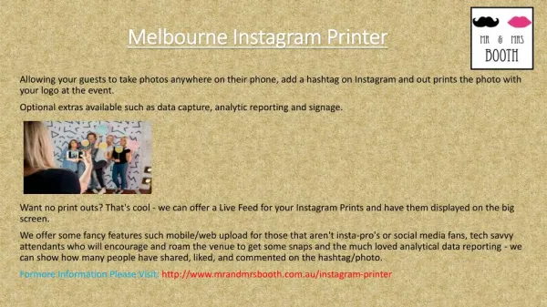 Melbourne Instagram Printer