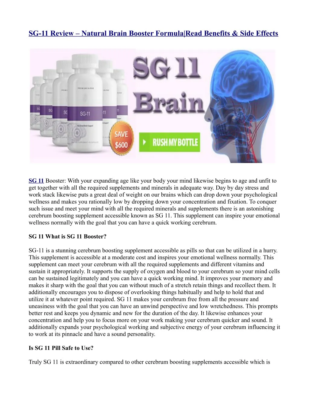 sg 11 review natural brain booster formula read