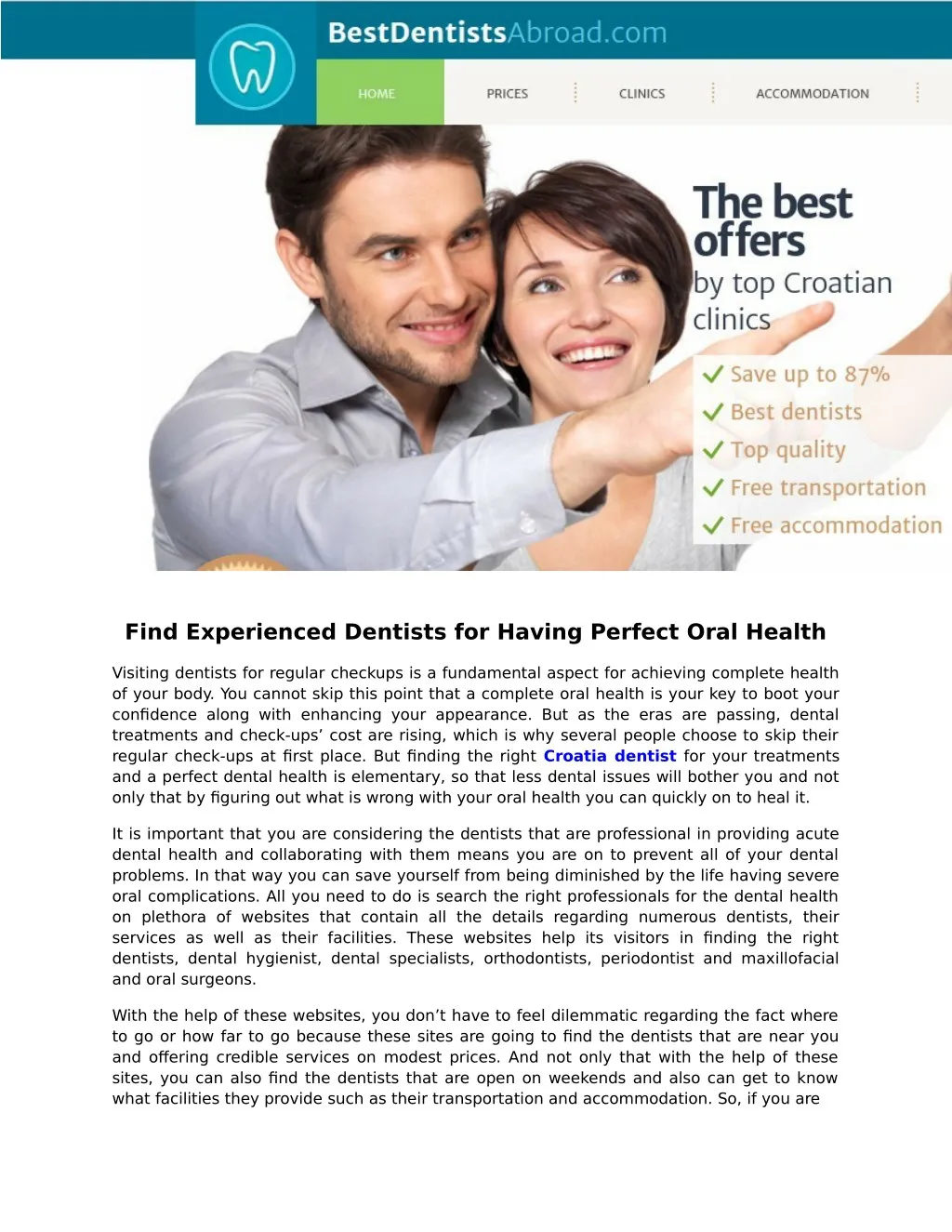 find experienced dentists for having perfect oral
