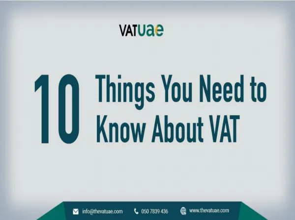 10 important things you know about VAT