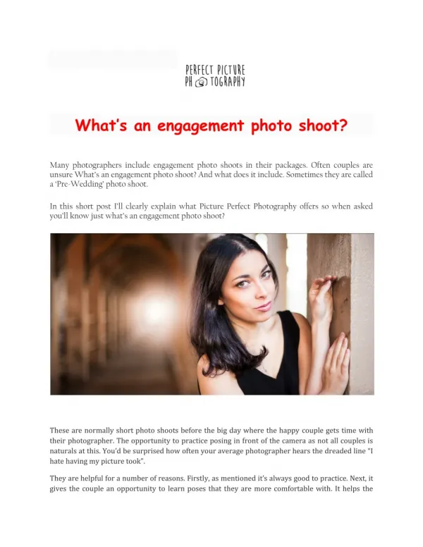 what s an engagement photo shoot