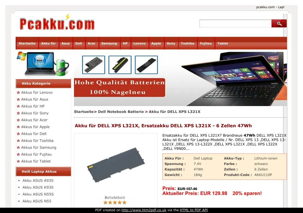 pcakku com laptop akkus online shop unsere dell