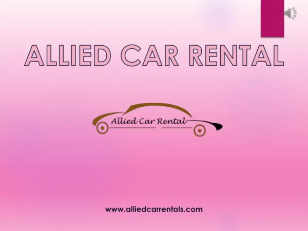 Car Rental Service in Pune - Allied Car Rental