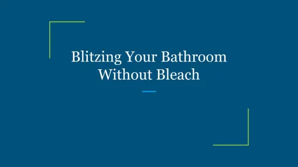 Blitzing Your Bathroom Without Bleach