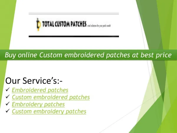 Buy online Custom embroidered patches at best price