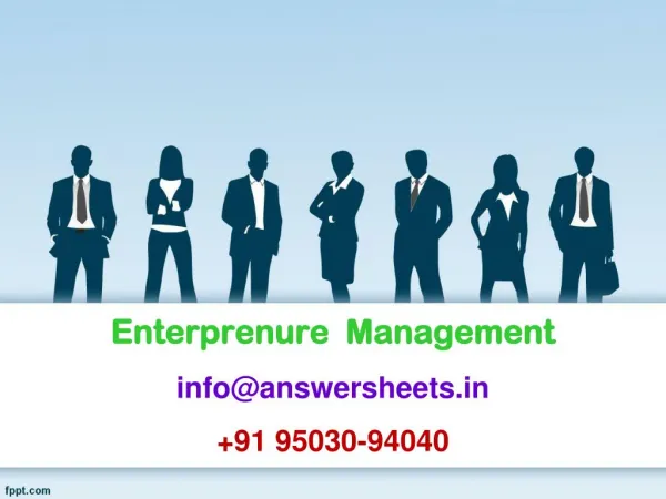 enterprenure management info@answersheets in 91 95030 94040