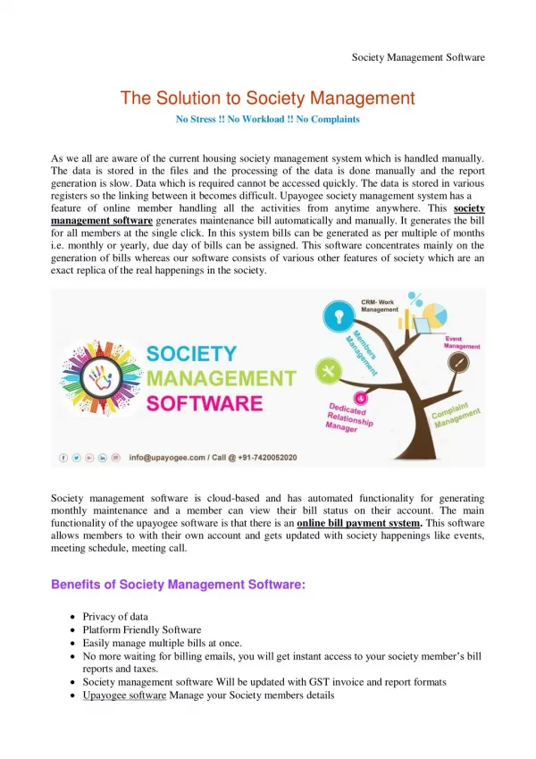 Smart Society Management Software