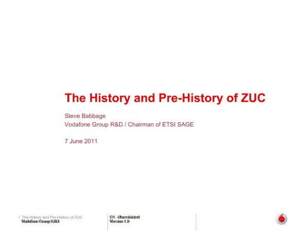 The History and Pre-History of ZUC