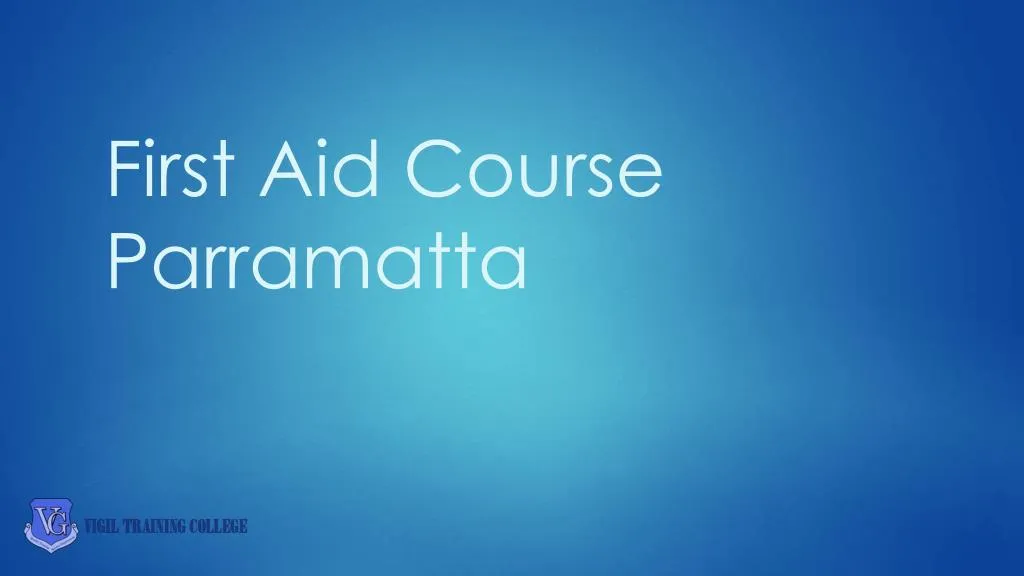 first aid course parramatta