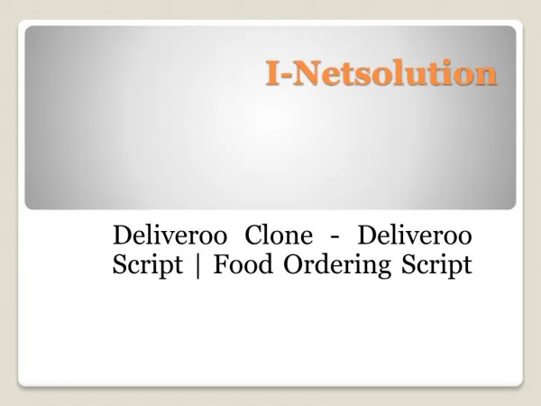 Deliveroo Clone - Deliveroo Script | Food Ordering Script