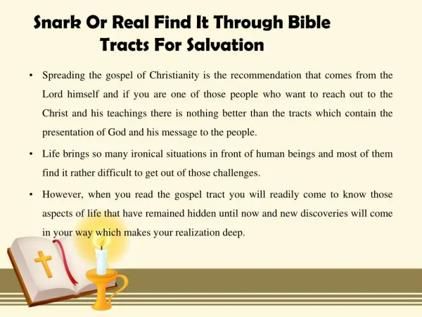 Snark Or Real Find It Through Bible Tracts For Salvation