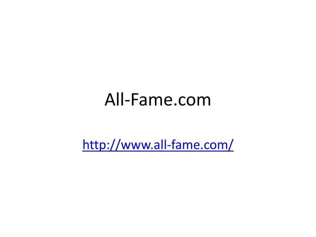 all fame com