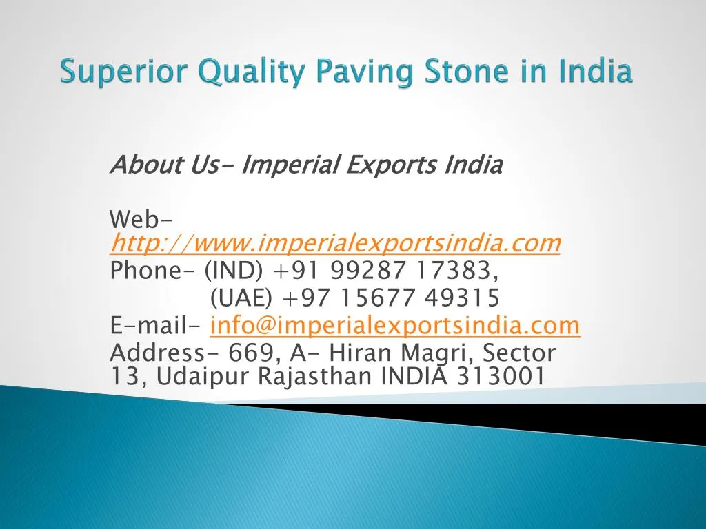 superior quality paving stone in india