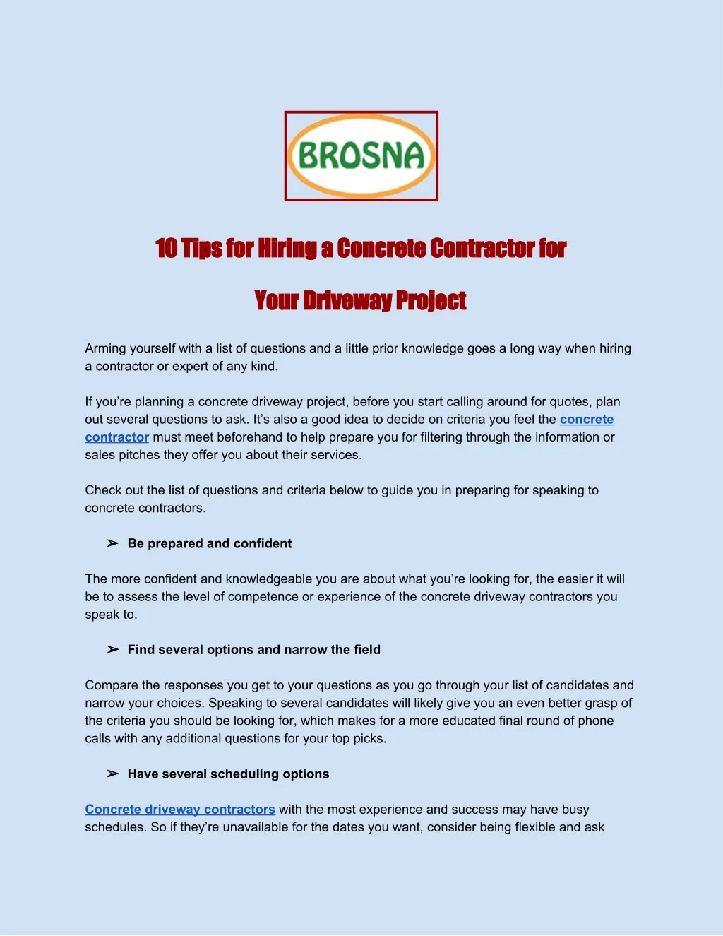 10 tips for hiring a concrete contractor